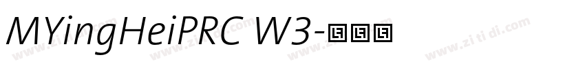 MYingHeiPRC W3字体转换